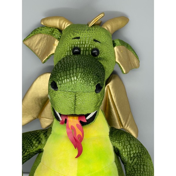 Build a Bear Fire Breathing Dragon Retired - Gold Wings - Picture 2 of 15